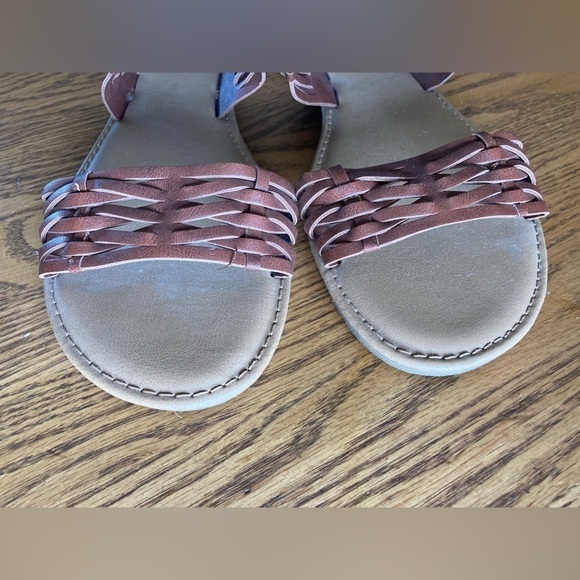 Universal thread brown slides slip on sandels 11 - Picture 3 of 6